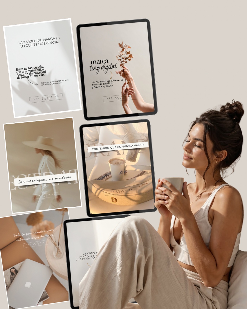 Muestra de plantillas editables en Canva del Pack Visual Creator